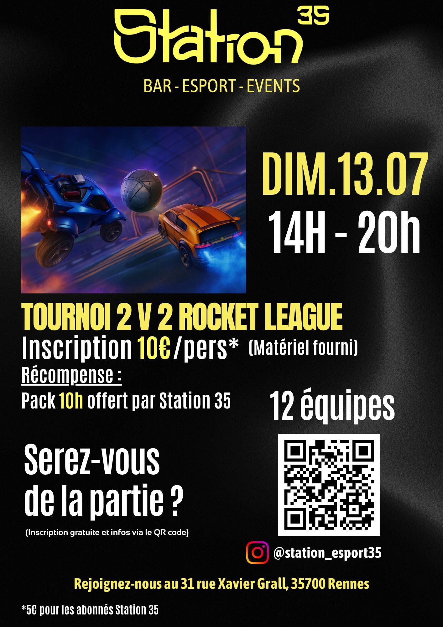 Tournoi rocket league 1 Tournoi Rocket League x Station 35 13 juillet 2025