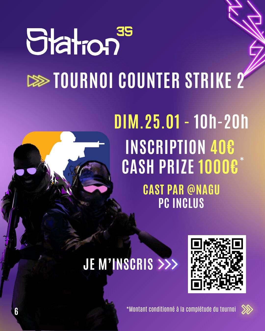 Tournoi Counter-Strike 2 25 janvier 2026 à Rennes - Station 35